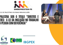 CICLO DE PALESTRAS VOLTADAS PARA INCLUSÃO
